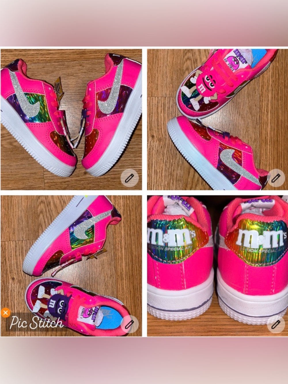 M&M CUSTOM GIRL LOW TOP AIR FORCE 1s